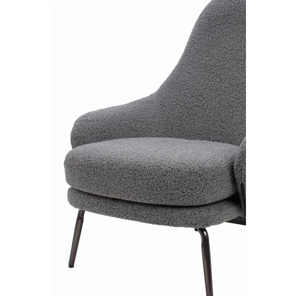 Fåtölj - LOBBY TEDDY, mörkgrå – produktbild av [MGO] Import King Home från King Home | Arvande
