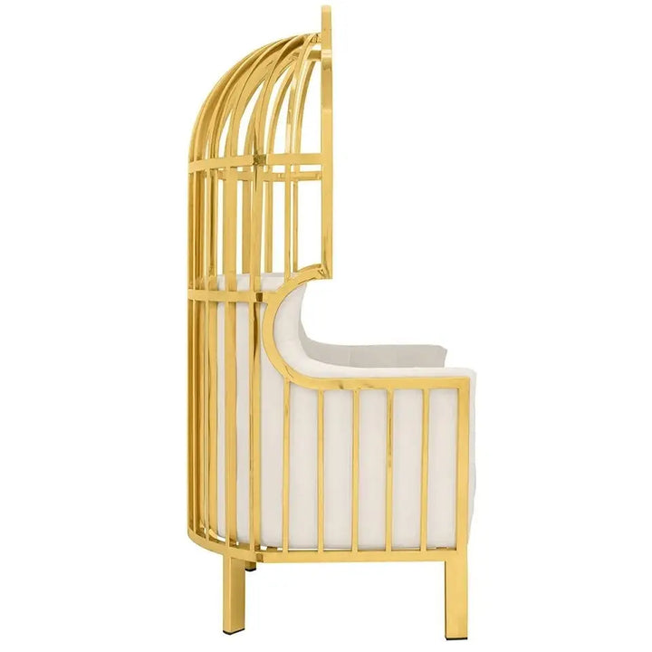 Fåtölj - LORD, beige mattguld – produktbild av [MGO] Import King Home från King Home | Arvande