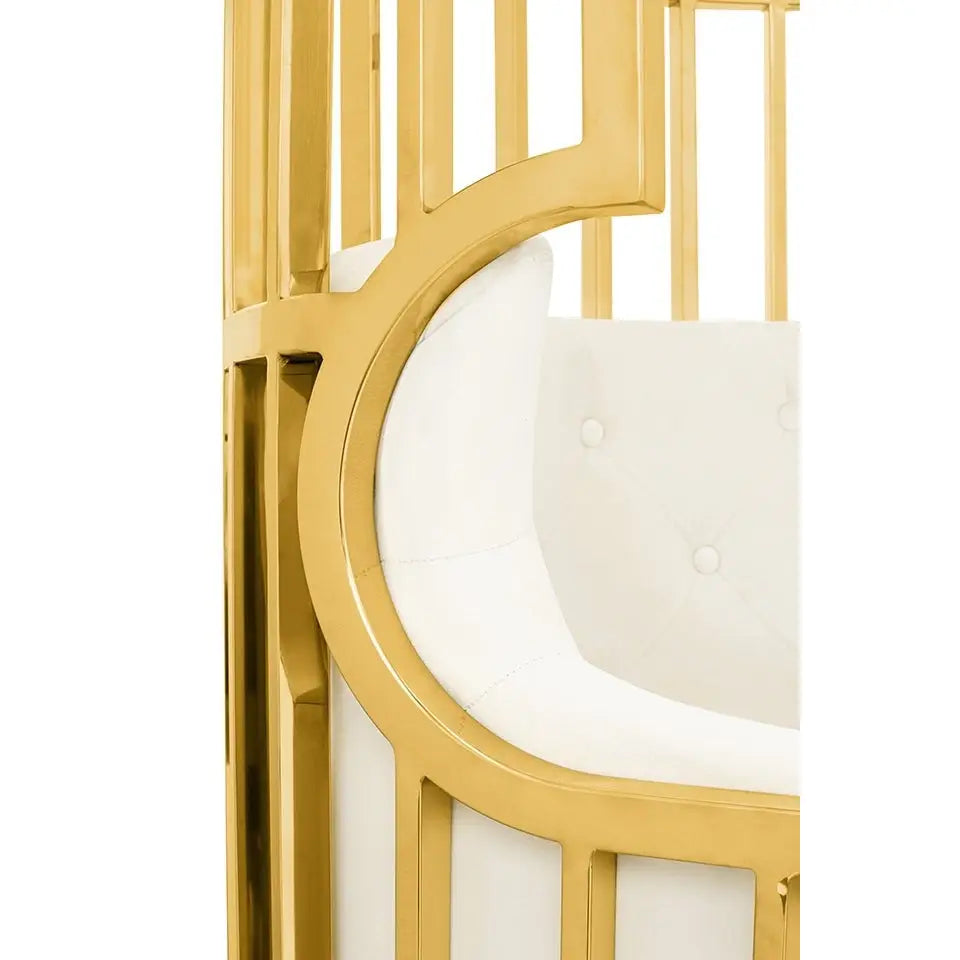 Fåtölj - LORD, beige mattguld – produktbild av [MGO] Import King Home från King Home | Arvande
