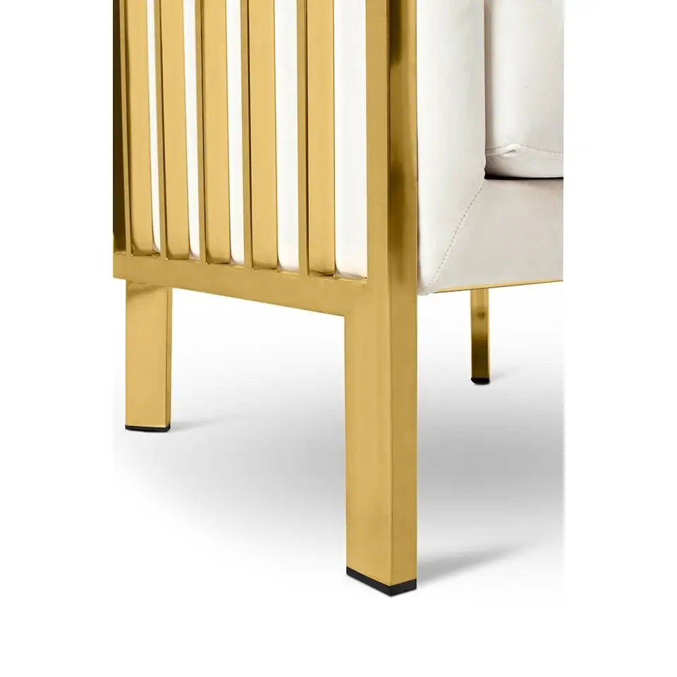 Fåtölj - LORD, beige mattguld – produktbild av [MGO] Import King Home från King Home | Arvande