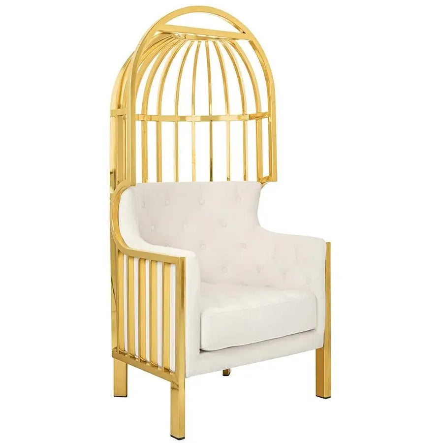 Fåtölj - LORD, beige mattguld – produktbild av [MGO] Import King Home från King Home | Arvande