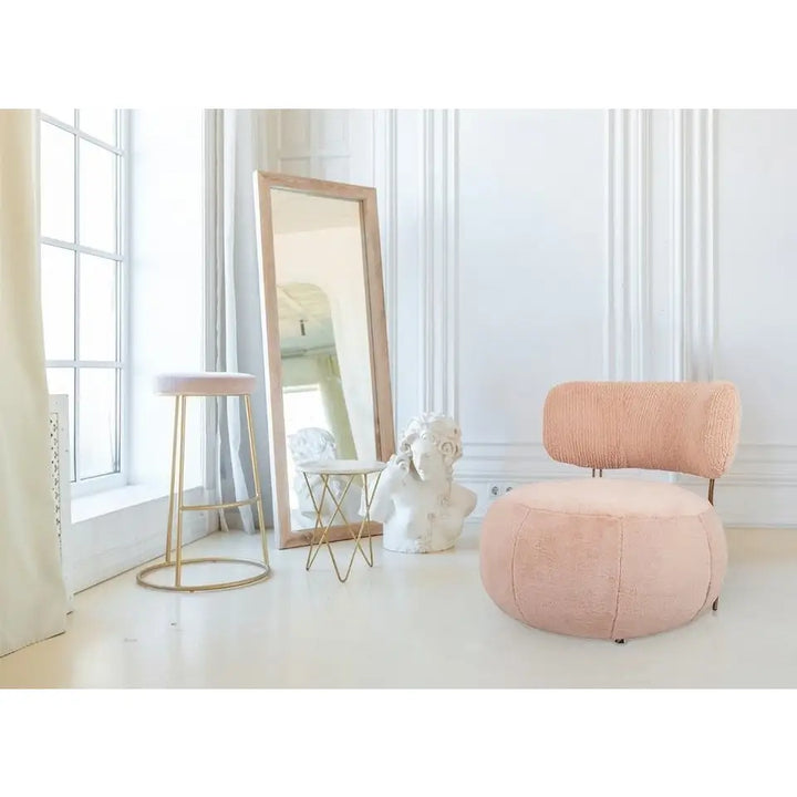 Fåtölj - LOW TEDDY, rosa – produktbild av [MGO] Import King Home från King Home | Arvande