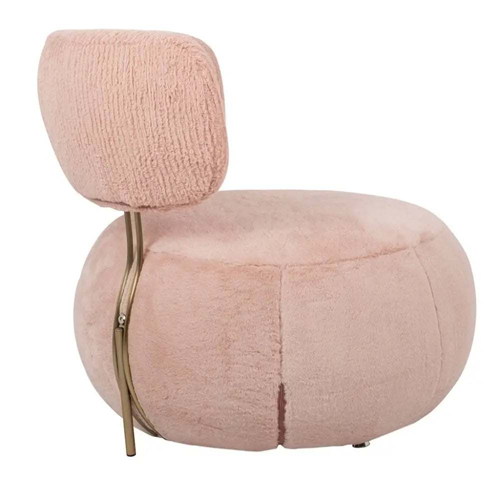 Fåtölj - LOW TEDDY, rosa – produktbild av [MGO] Import King Home från King Home | Arvande
