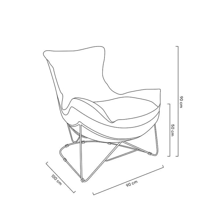 Fåtölj - OTILIA STAND VELVET, svart - produktbild av [MGO] Import King Home från King Home | Arvande