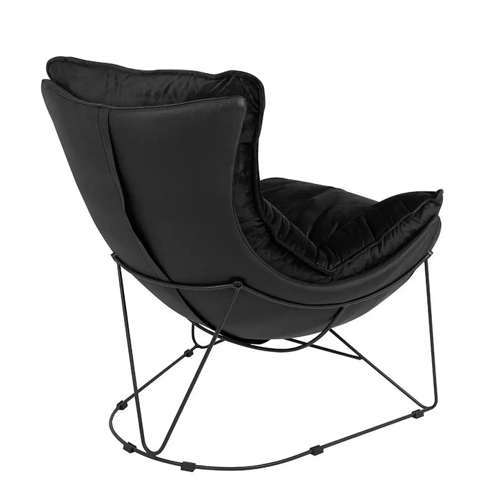 Fåtölj - OTILIA STAND VELVET, svart - produktbild av [MGO] Import King Home från King Home | Arvande
