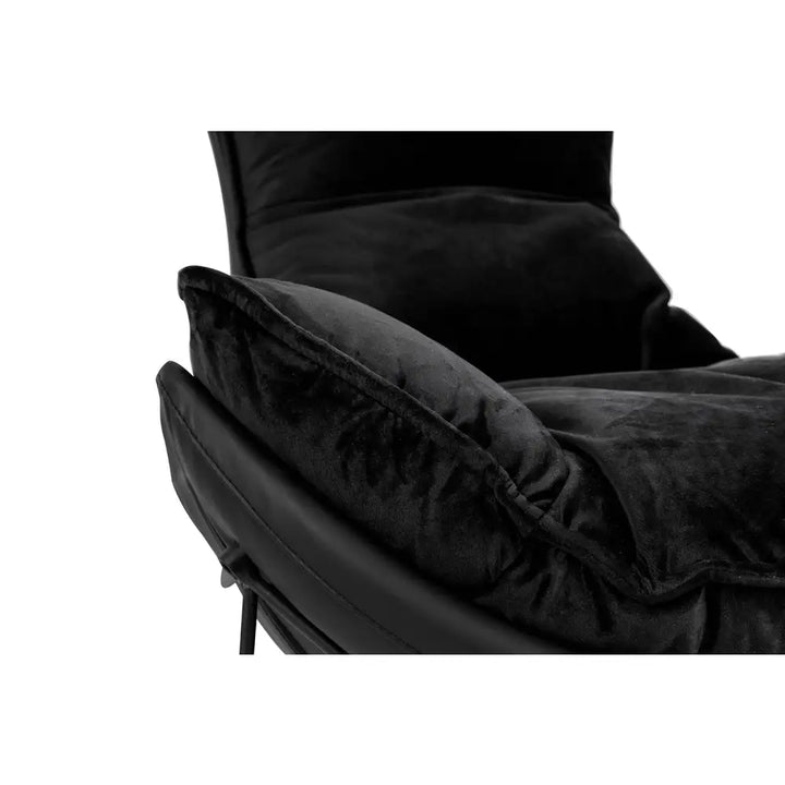 Fåtölj - OTILIA STAND VELVET, svart - produktbild av [MGO] Import King Home från King Home | Arvande