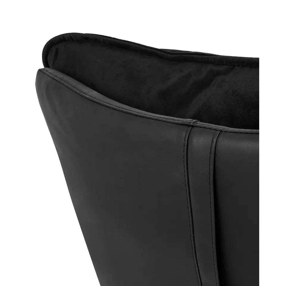 Fåtölj - OTILIA STAND VELVET, svart - produktbild av [MGO] Import King Home från King Home | Arvande