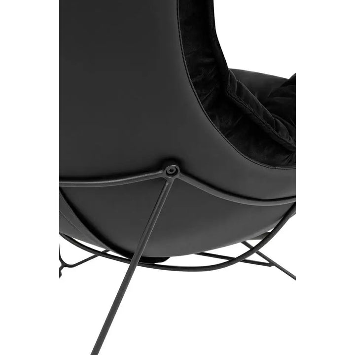 Fåtölj - OTILIA STAND VELVET, svart - produktbild av [MGO] Import King Home från King Home | Arvande