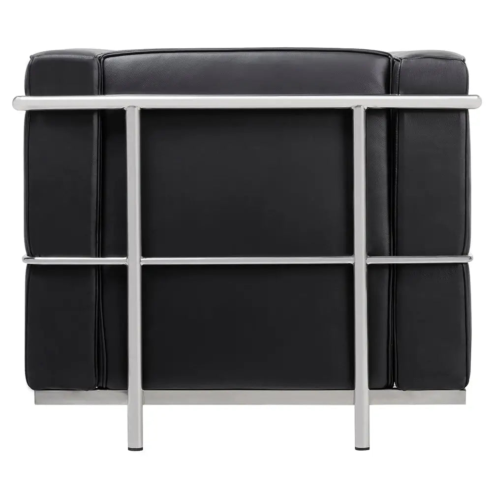 Fåtölj - SOFT LC2, svart italiensk läder – produktbild av [MGO] Import King Home från King Home | Arvande