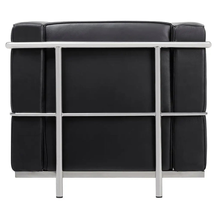 Fåtölj - SOFT LC2, svart italiensk läder – produktbild av [MGO] Import King Home från King Home | Arvande