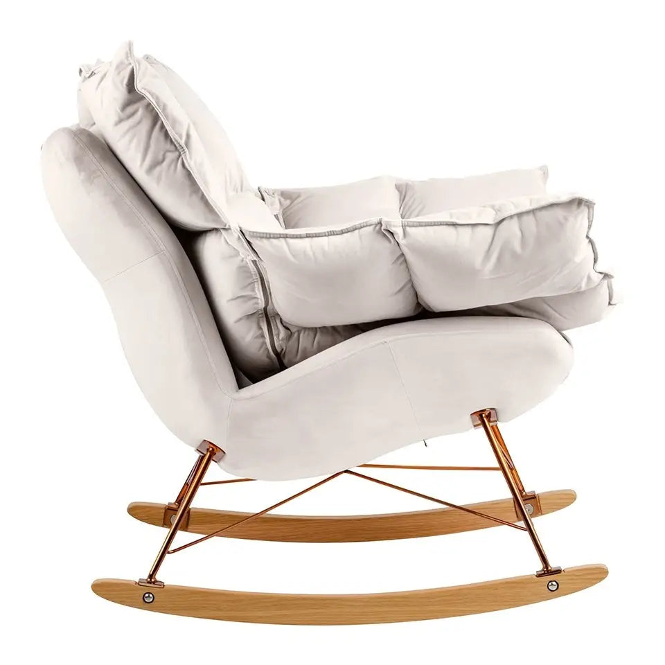 Fåtölj - SWING VELVET, beige – produktbild av [MGO] Import King Home från King Home | Arvande