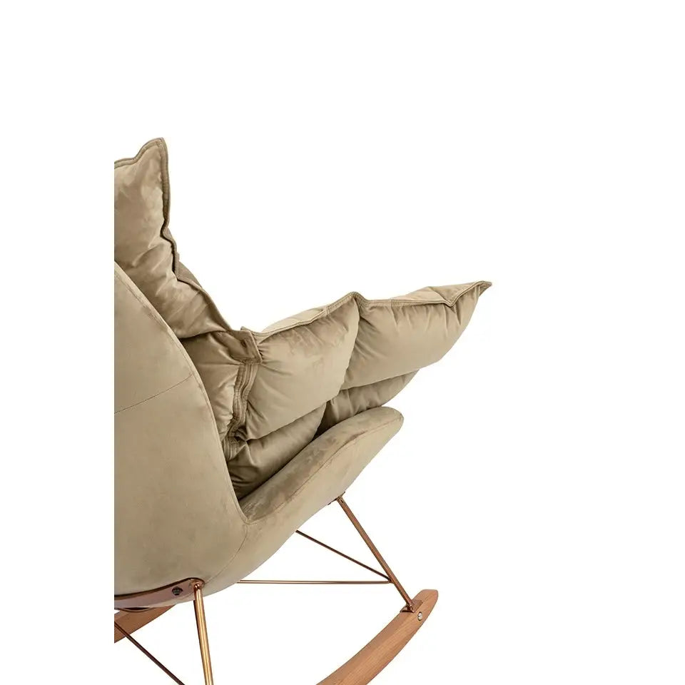 Fåtölj - SWING VELVET, khaki - produktbild av Nyheter ej översatt från King Home | Arvande