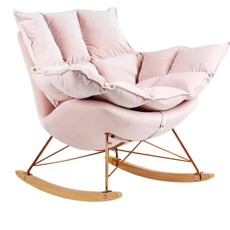 Fåtölj - SWING VELVET, rosa – produktbild av [MGO] Import King Home från King Home | Arvande