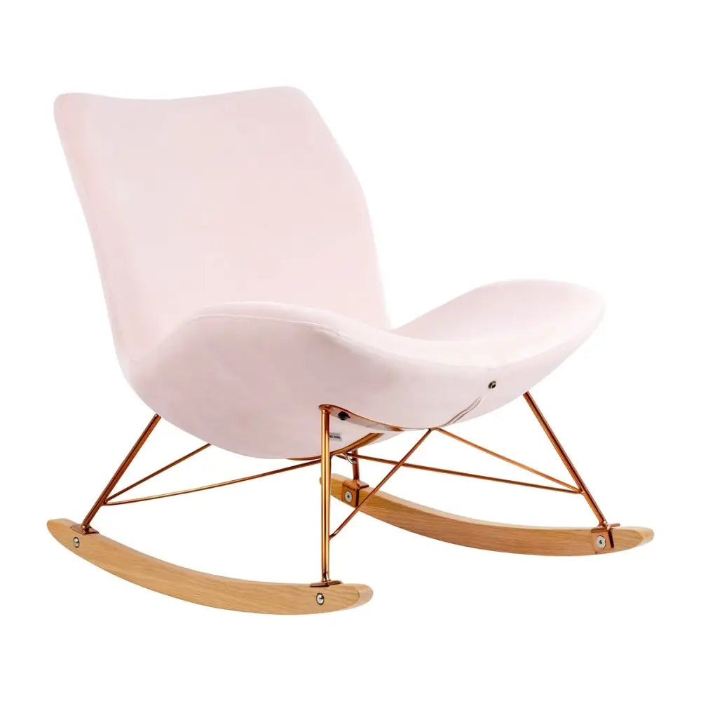 Fåtölj - SWING VELVET, rosa – produktbild av [MGO] Import King Home från King Home | Arvande