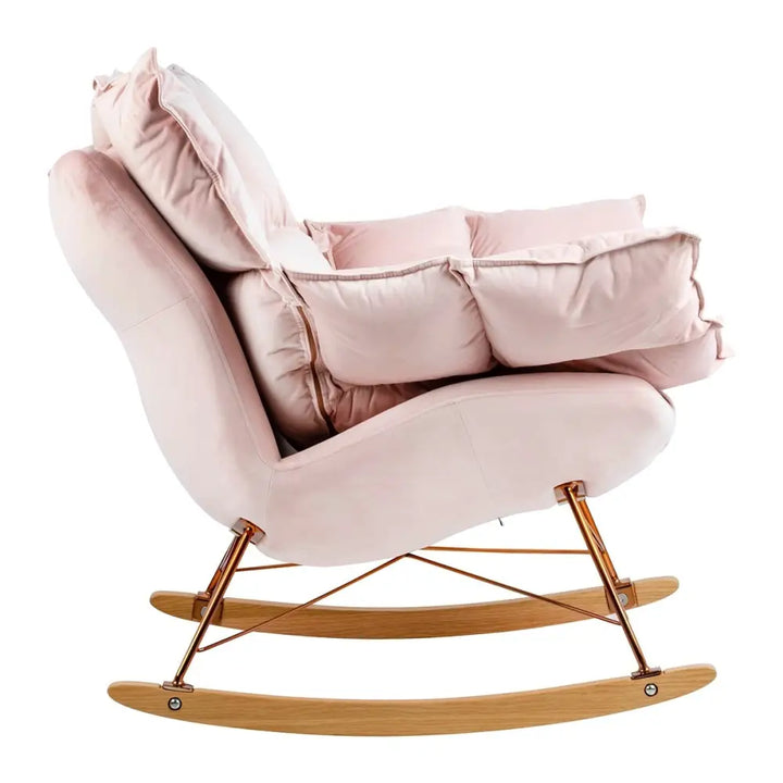 Fåtölj - SWING VELVET, rosa – produktbild av [MGO] Import King Home från King Home | Arvande