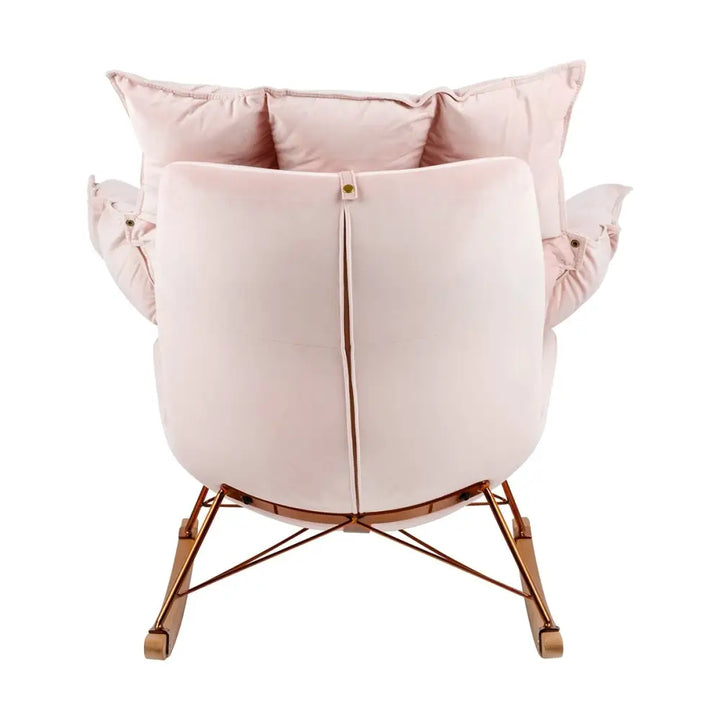 Fåtölj - SWING VELVET, rosa – produktbild av [MGO] Import King Home från King Home | Arvande