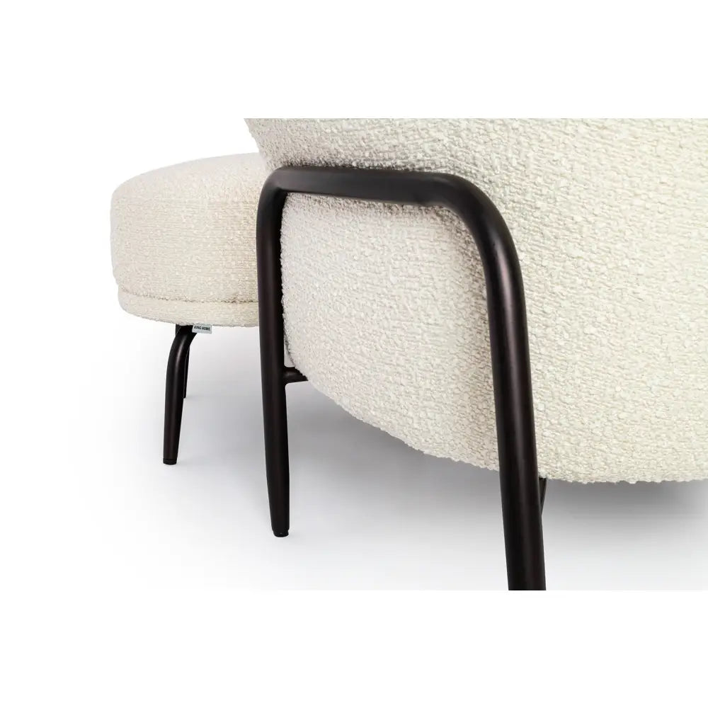 Fåtölj - TEDDY GRAND, beige med fotpall - produktbild av [MGO] Import King Home från King Home | Arvande