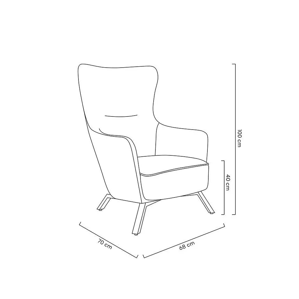 Fåtölj - VIGO VELVET, beige - produktbild av [MGO] Import King Home från King Home | Arvande