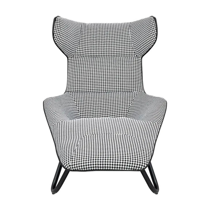 Fåtölj - VITA SCHÄSLONG, houndstooth svartvit - produktbild av [MGO] Import King Home från King Home | Arvande