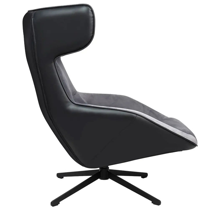 Fåtölj - VITA VELVET, svart ekoläder – produktbild av [MGO] Import King Home från King Home | Arvande
