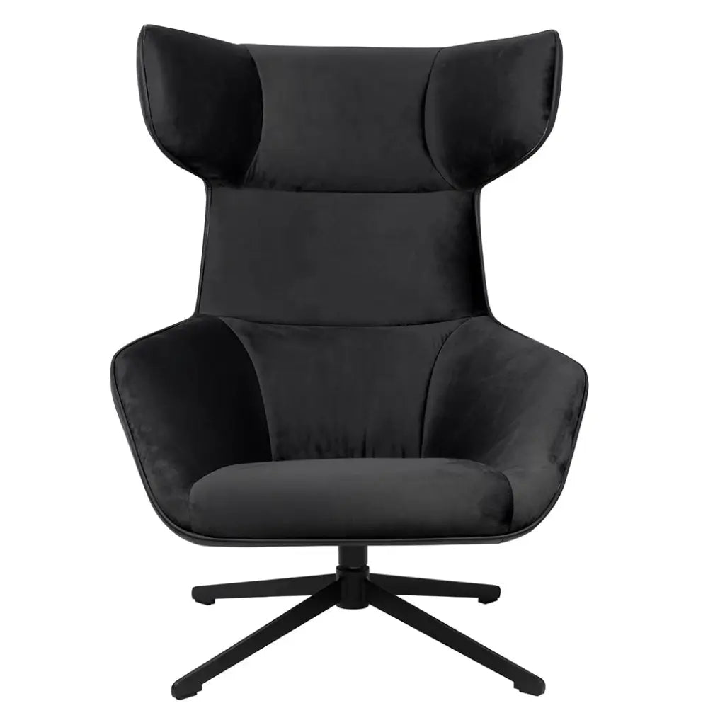 Fåtölj - VITA VELVET, svart ekoläder – produktbild av [MGO] Import King Home från King Home | Arvande
