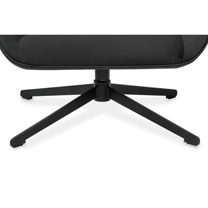 Fåtölj - VITA VELVET, svart ekoläder – produktbild av [MGO] Import King Home från King Home | Arvande