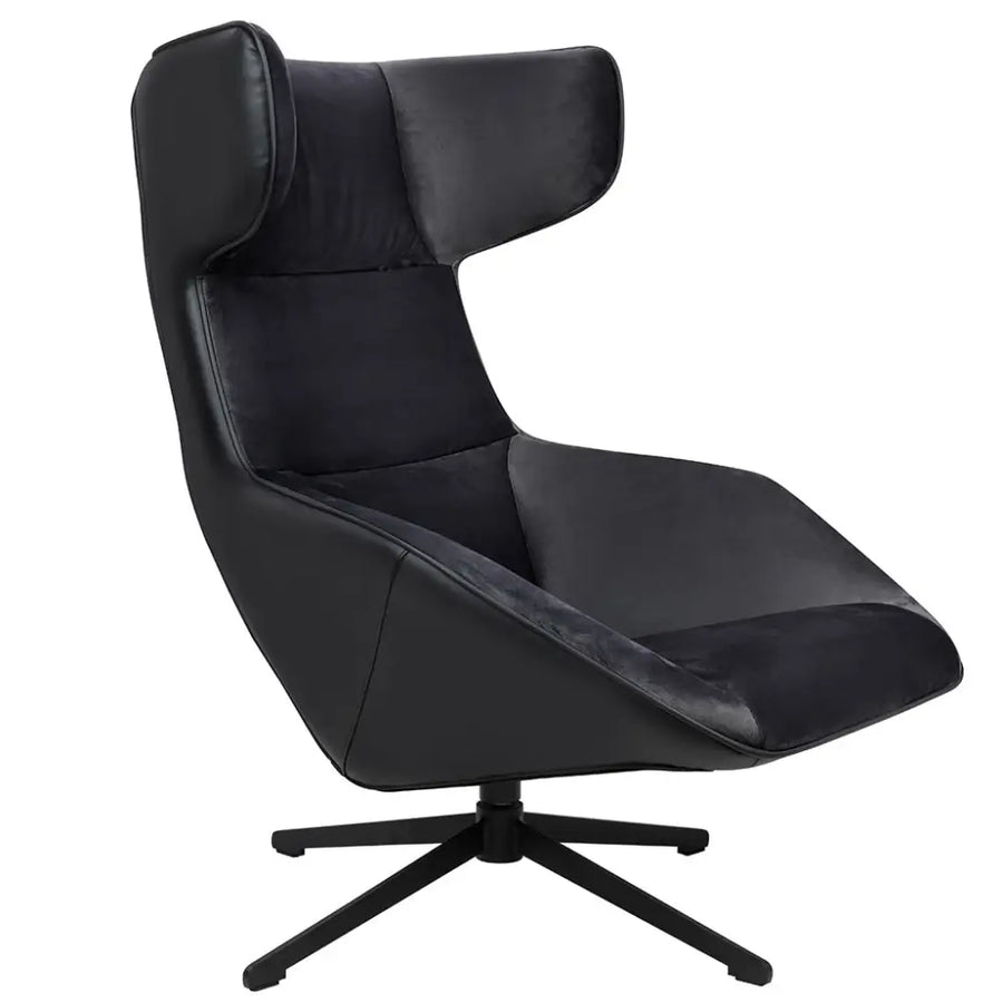 Fåtölj - VITA VELVET, svart ekoläder – produktbild av [MGO] Import King Home från King Home | Arvande