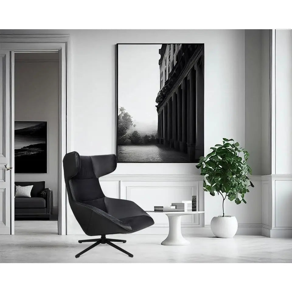 Fåtölj - VITA VELVET, svart ekoläder – produktbild av [MGO] Import King Home från King Home | Arvande