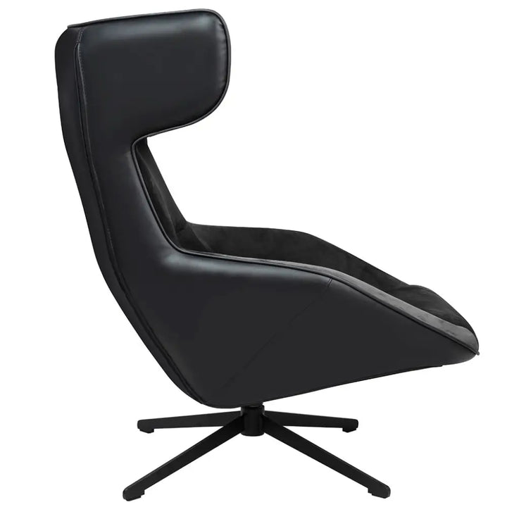 Fåtölj - VITA VELVET, svart ekoläder – produktbild av [MGO] Import King Home från King Home | Arvande
