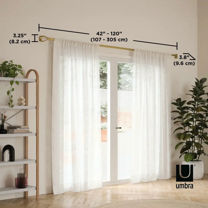 Gardinstång UMBRA - LOOP 1, 107 - 305 cm, guld - produktbild av Inredning från Umbra | Arvande