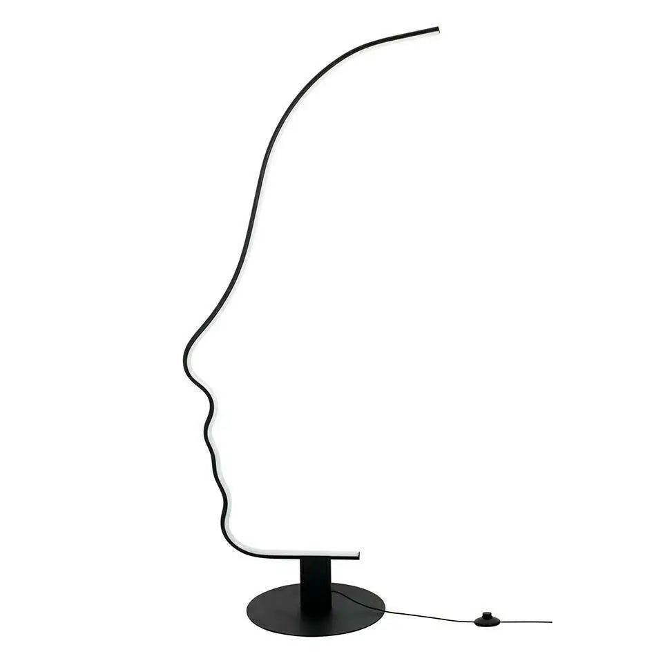 Golvlampa - FACE FLOOR, svart - produktbild av Golvlampor från King Home | Arvande