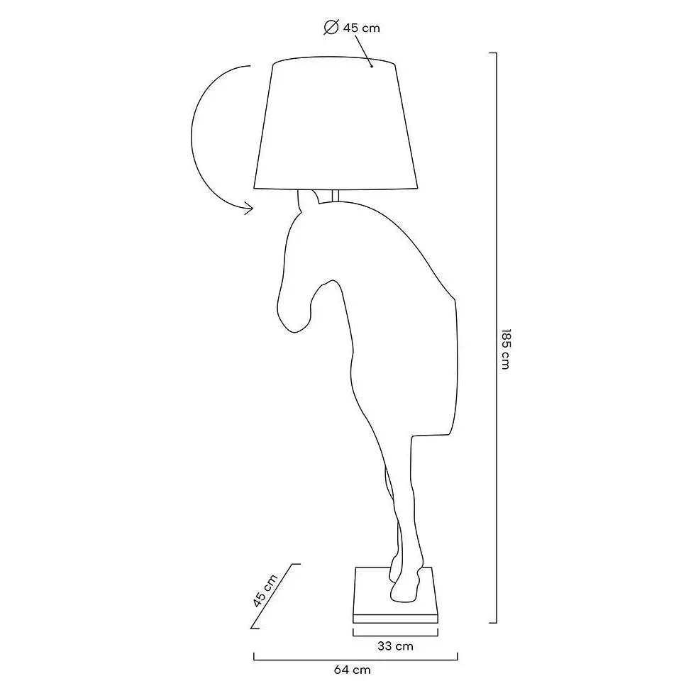 Golvlampa - HORSE STAND M, vit – produktbild av Nyheter ej översatt från King Home | Arvande