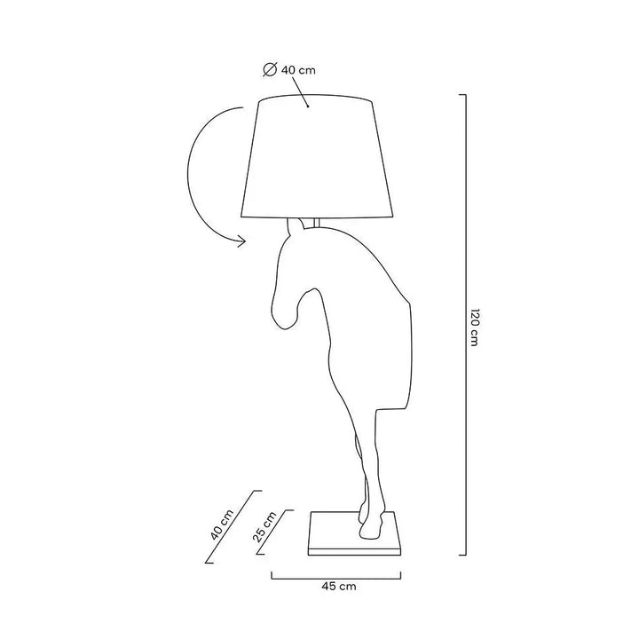 Golvlampa - HORSE STAND S, svart - produktbild av Nyheter från King Home | Arvande
