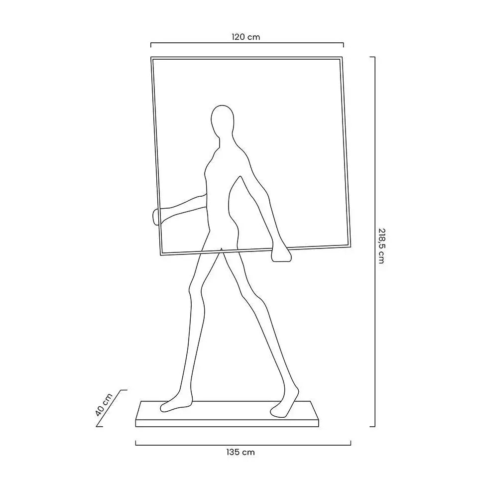 Golvlampa - HUMAN SQUARE, svart - produktbild av Golvlampor från King Home | Arvande