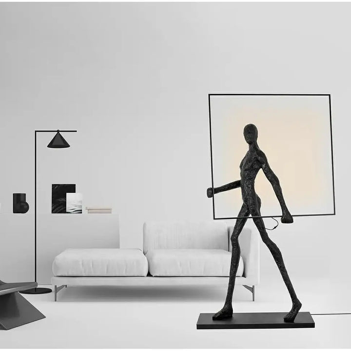 Golvlampa - HUMAN SQUARE, svart - produktbild av Golvlampor från King Home | Arvande