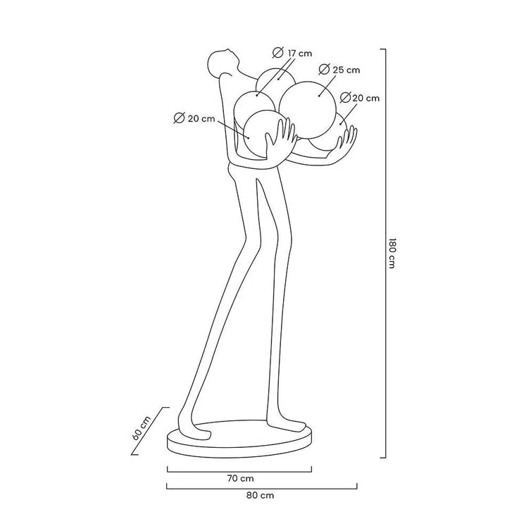 Golvlampa MOOSEE - HUMAN PREMIUM, svart - produktbild av Golvlampor från King Home | Arvande