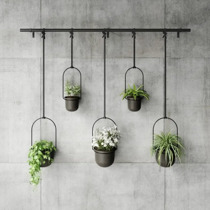 Hängande krukor 5 st UMBRA - TRIFLORA 5 LARGE, svart - produktbild av [MGO] Import King Home från Umbra | Arvande