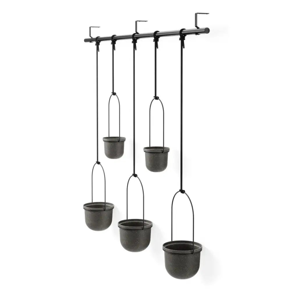 Hängande krukor 5 st UMBRA - TRIFLORA 5 LARGE, svart - produktbild av [MGO] Import King Home från Umbra | Arvande