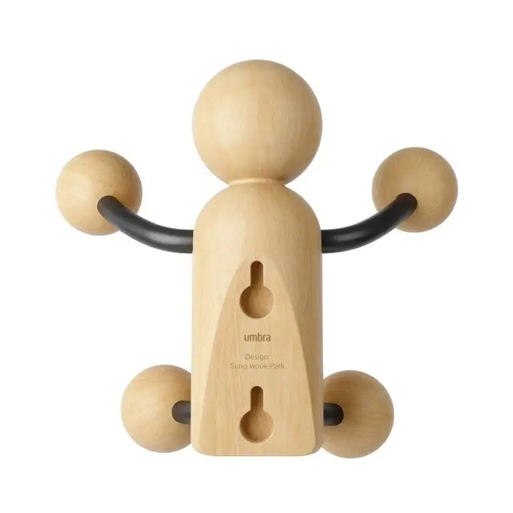 Hängare UMBRA - WOODY WALL HOOK, svart/trä - produktbild av Hängare & hållare från UMBRA | Arvande