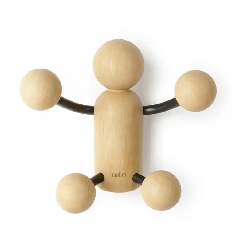 Hängare UMBRA - WOODY WALL HOOK, svart/trä - produktbild av Hängare & hållare från UMBRA | Arvande