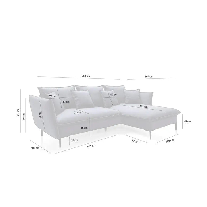 Hörnsoffa - GEMA, valbart tyg & färg (grupp 2) - produktbild av Special order items från King Home | Arvande