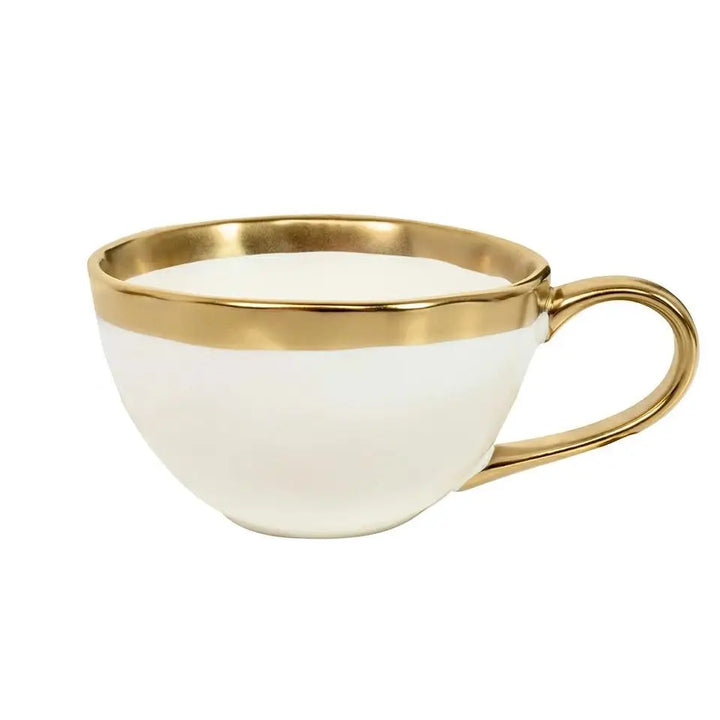 Kaffekopp KARE DESIGN - BELL, vit/guld 2-Set – produktbild av Inredning från Kare Design | Arvande