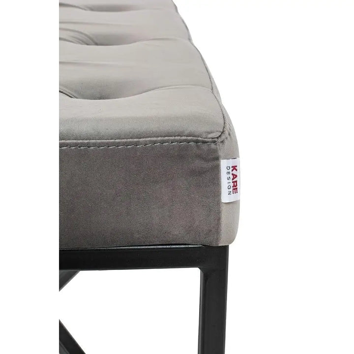 KARE bänk CROSSOVER 90x40 cm grå - produktbild av Nyheter ej översatt från Kare Design | Arvande
