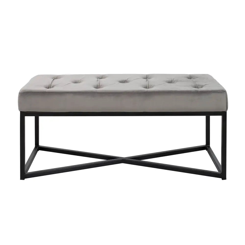 KARE bänk CROSSOVER 90x40 cm grå - produktbild av Nyheter ej översatt från Kare Design | Arvande