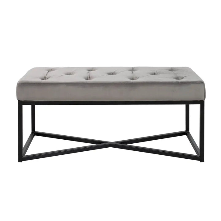 KARE bänk CROSSOVER 90x40 cm grå - produktbild av Nyheter ej översatt från Kare Design | Arvande