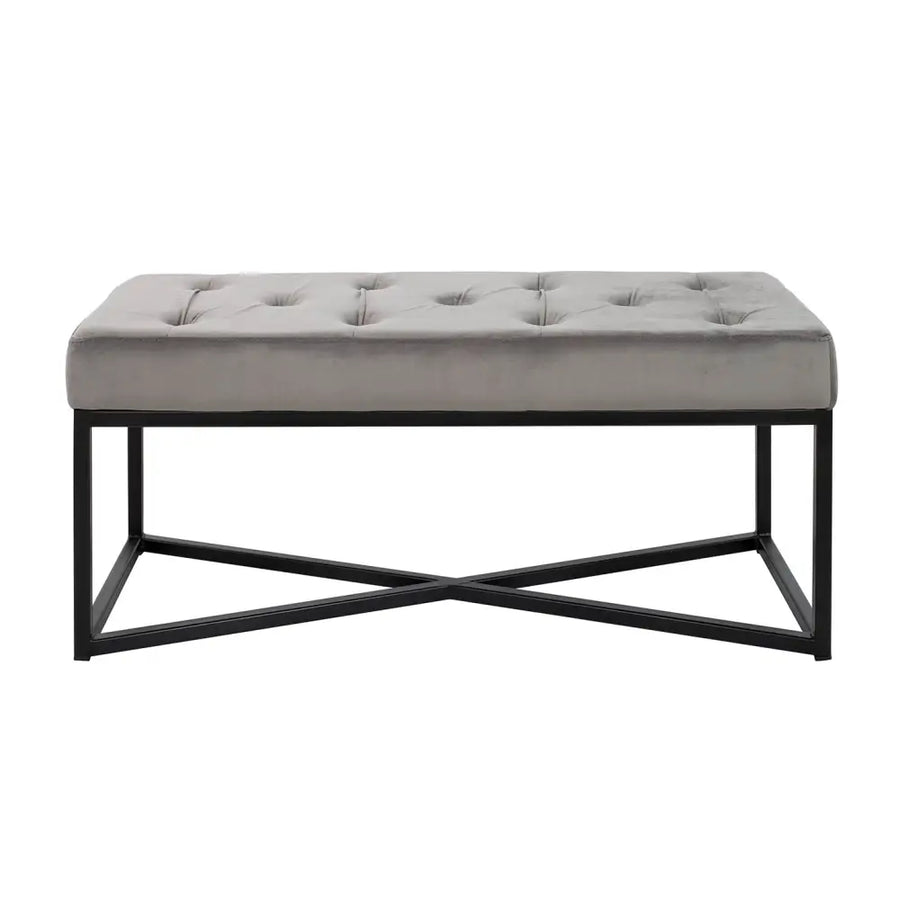 KARE bänk CROSSOVER 90x40 cm grå - produktbild av Nyheter ej översatt från Kare Design | Arvande