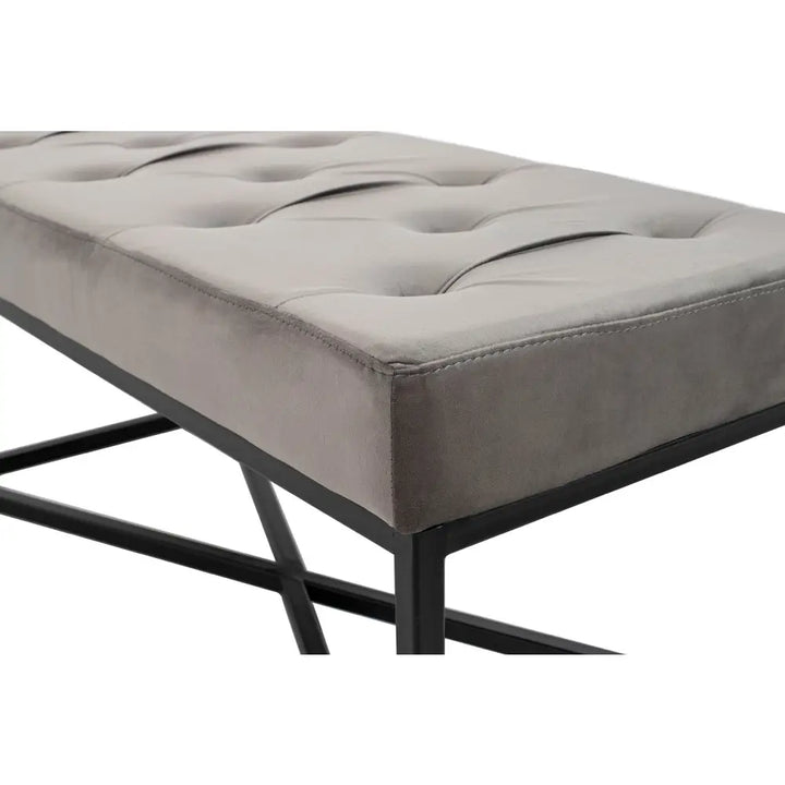 KARE bänk CROSSOVER 90x40 cm grå - produktbild av Nyheter ej översatt från Kare Design | Arvande