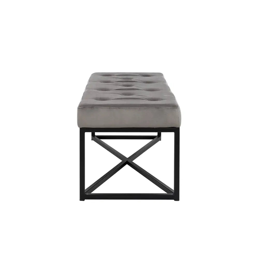 KARE bänk CROSSOVER 90x40 cm grå - produktbild av Nyheter ej översatt från Kare Design | Arvande