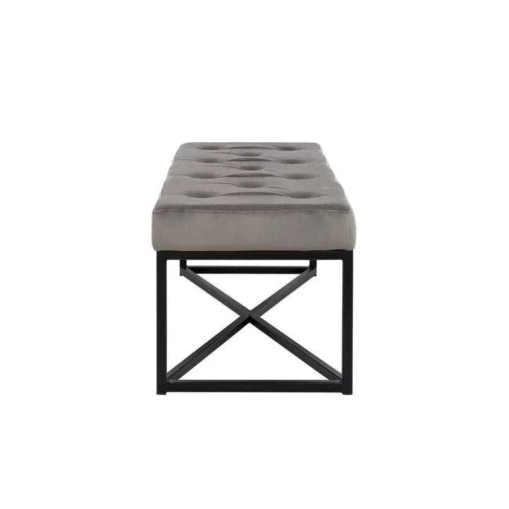 KARE bänk CROSSOVER 90x40 cm grå - produktbild av Nyheter ej översatt från Kare Design | Arvande