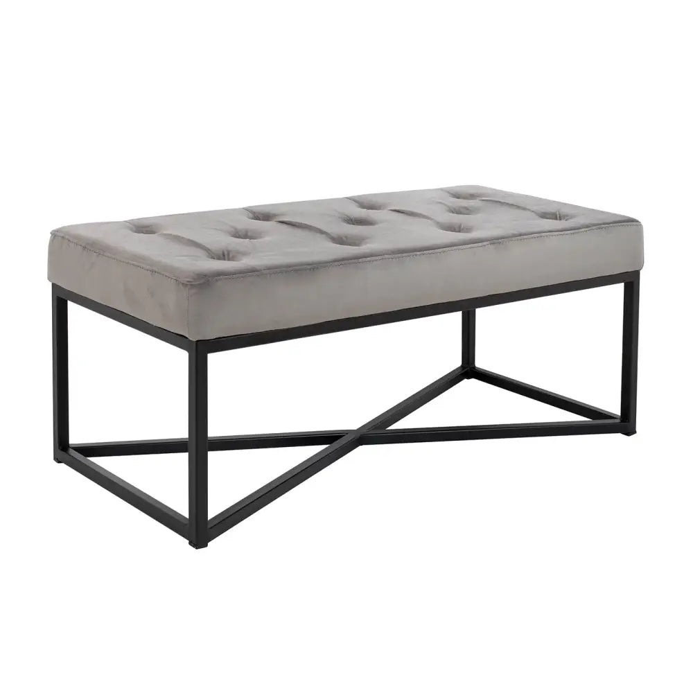 KARE bänk CROSSOVER 90x40 cm grå - produktbild av Nyheter ej översatt från Kare Design | Arvande